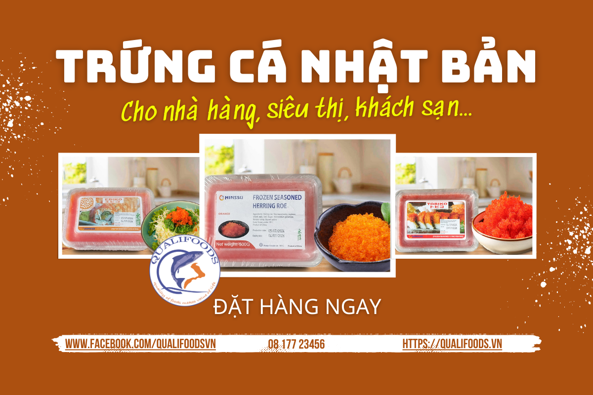 Trứng cá Nhật Bản cho nhà hàng, siêu thị, khách sạn
