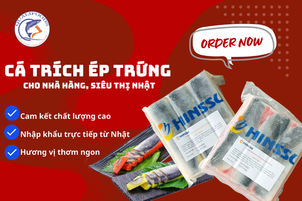 Cá trích ép trứng cho nhà hàng nhật