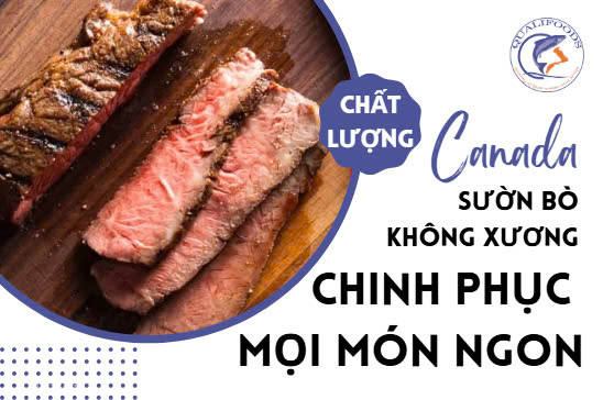 Sườn bò không xương Canada chinh phục mọi món ngon