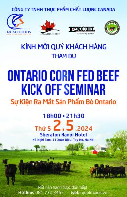 Sự kiện ra mắt sản phẩm bò ăn ngô Ontario Corn Fed Beef Canada